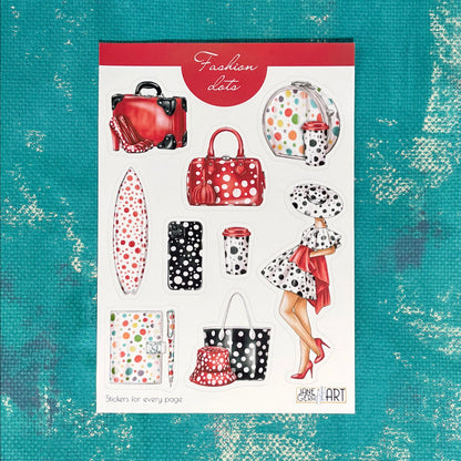 Fashion Dots planner stickers Polka Dot bullet journal decoration, bujo stickers, fashion stickers