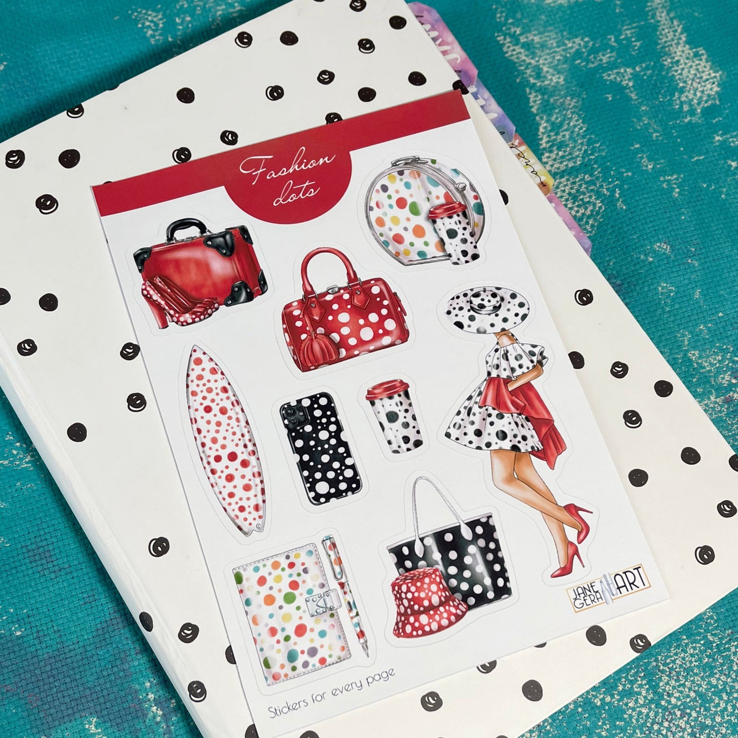 Fashion Dots planner stickers Polka Dot bullet journal decoration, bujo stickers, fashion stickers