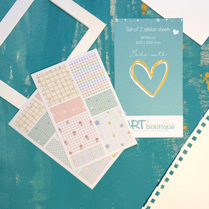 Tartan Stickers Set of 2 Sheets