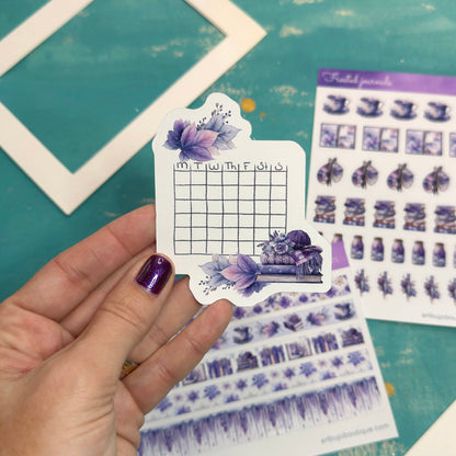 Frosted Journals Blank Calendar Stickers Winter Planner Essentials