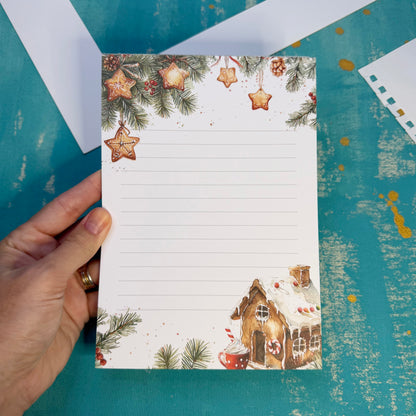 Gingerbread Dreams A5 Lined Notepad