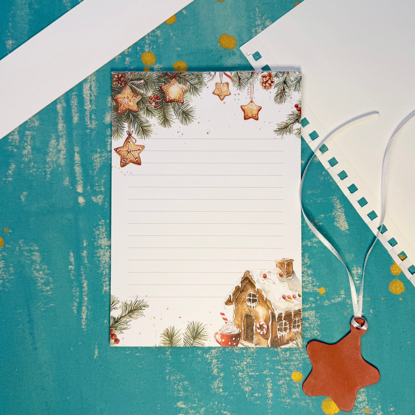 Gingerbread Dreams A5 Lined Notepad