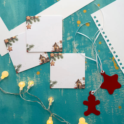 Gingerbread Dreams 10×10 cm Notepad