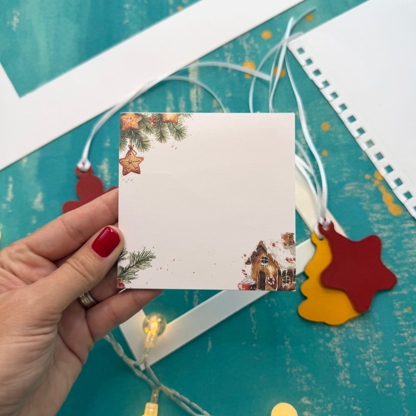 Gingerbread Dreams 10×10 cm Notepad
