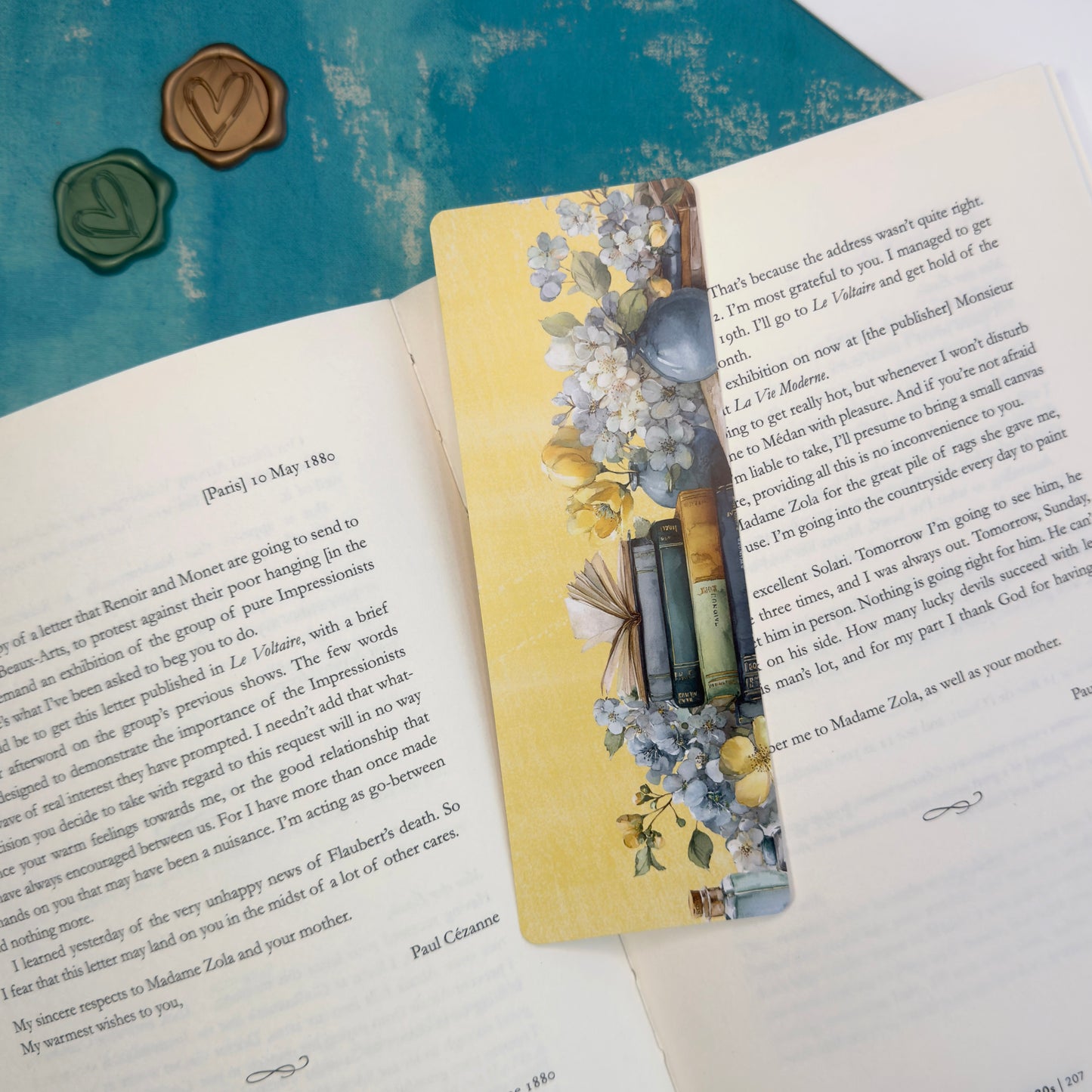Spring Bookshelf Floral Bookmark