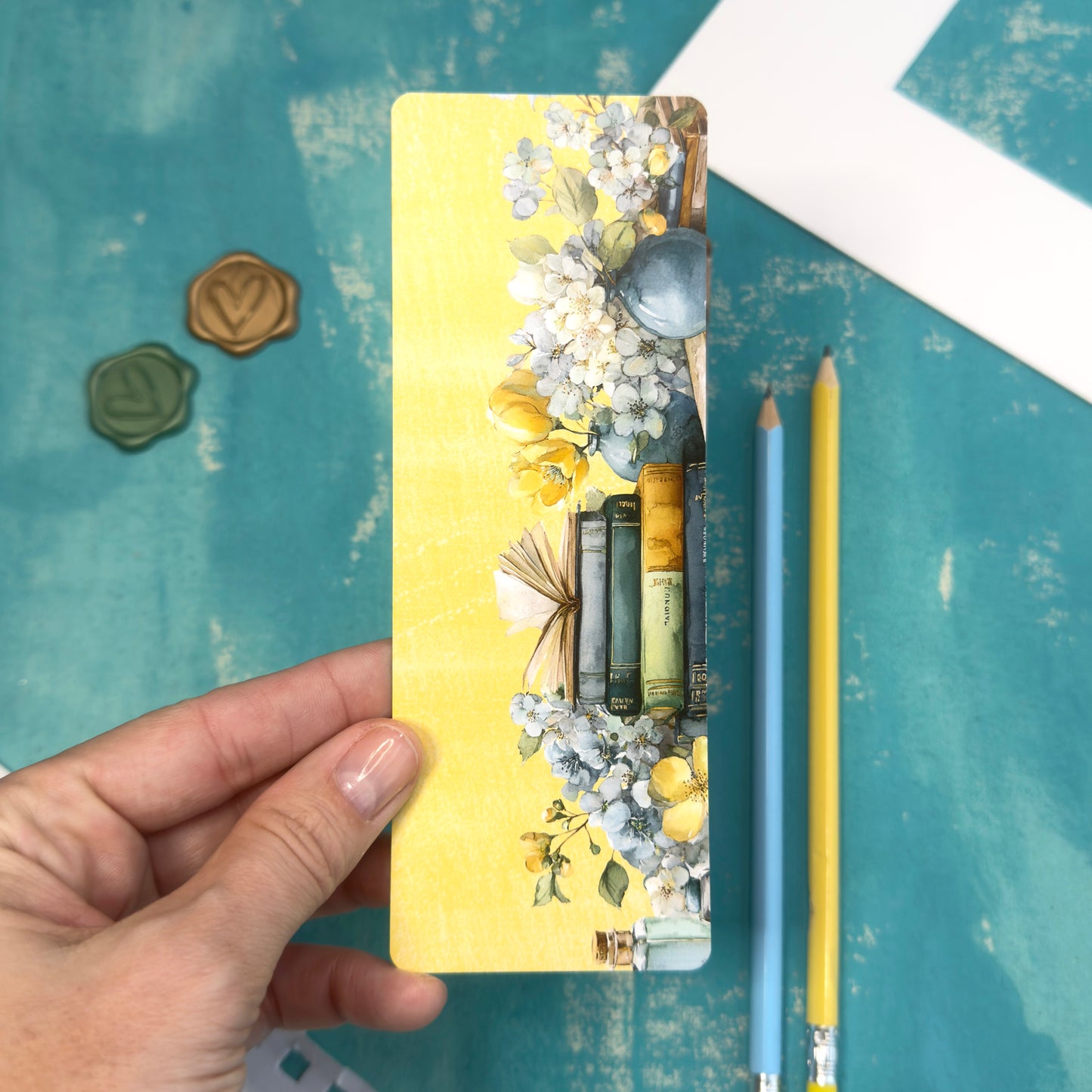 Spring Bookshelf Floral Bookmark