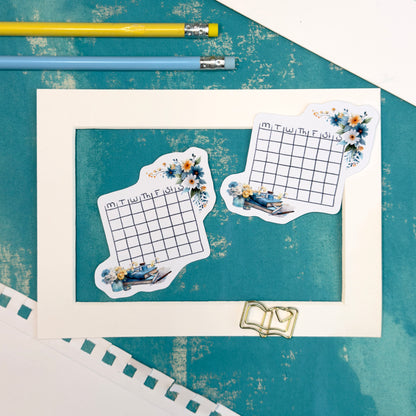 Garden Letters Blank Calendar Stickers Spring Planner Essentials