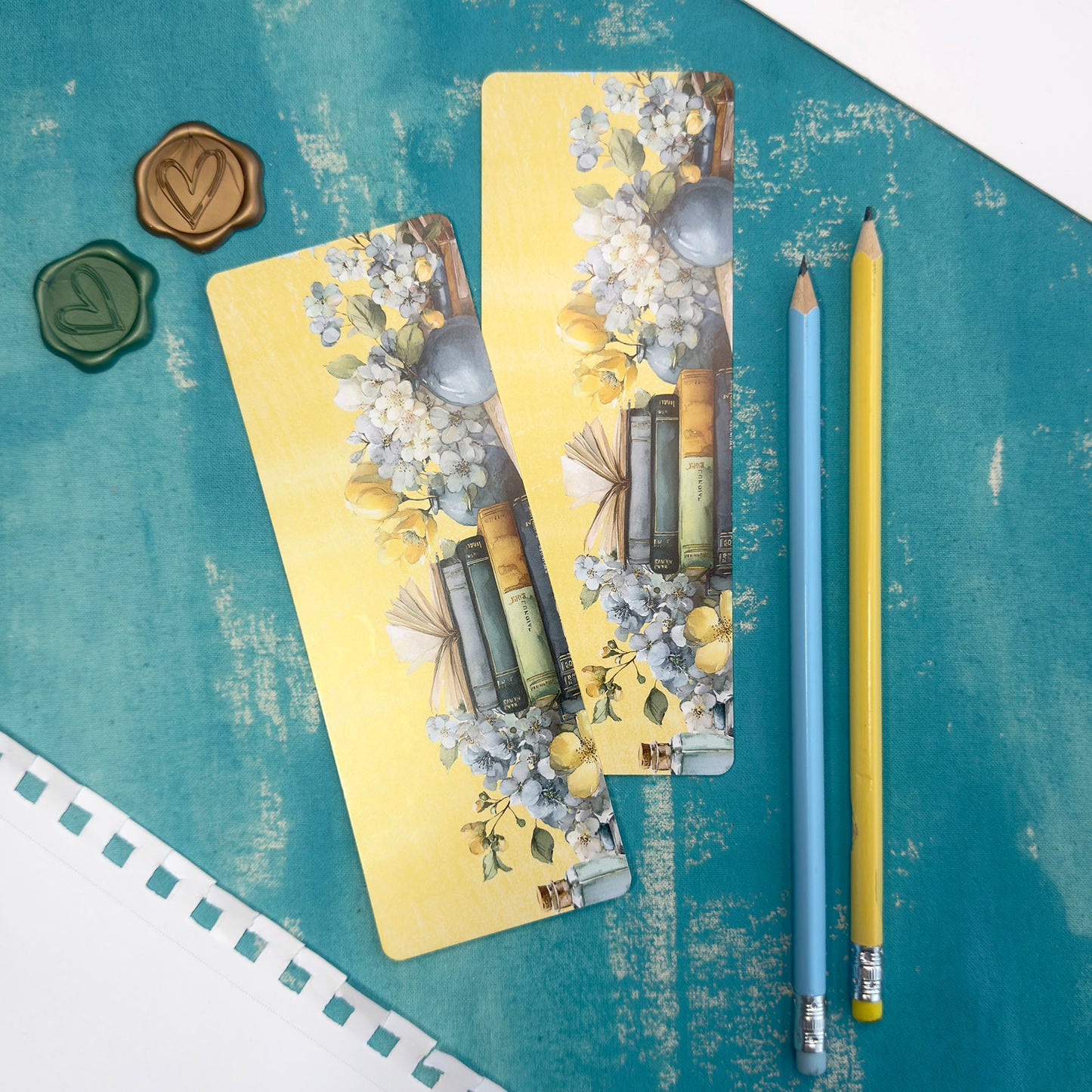 Spring Bookshelf Floral Bookmark