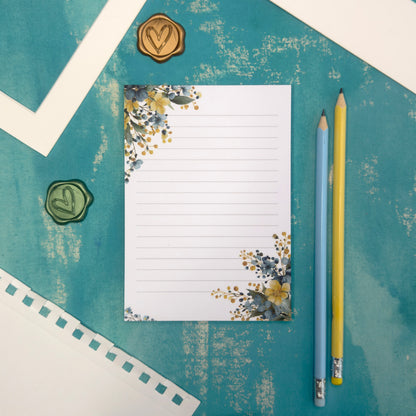 Garden Letters Illustrated Floral Notepad A6
