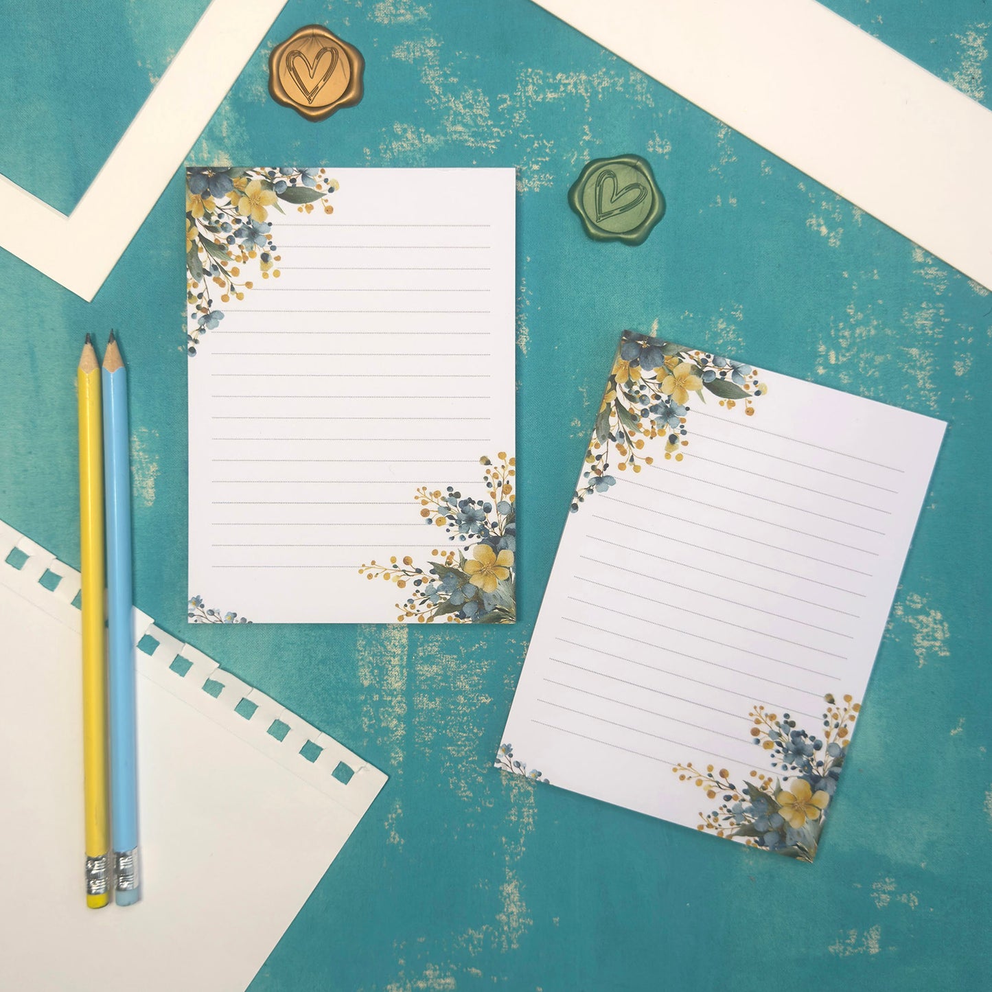 Garden Letters Illustrated Floral Notepad A6