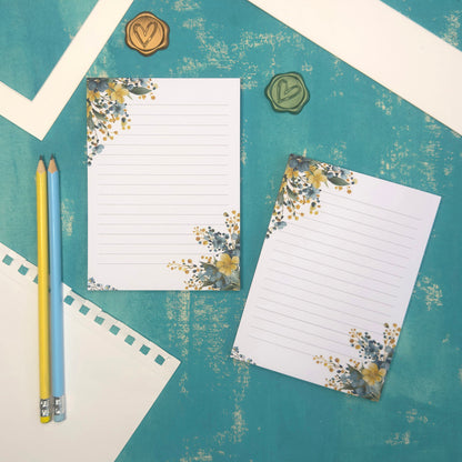 Garden Letters Illustrated Floral Notepad A6