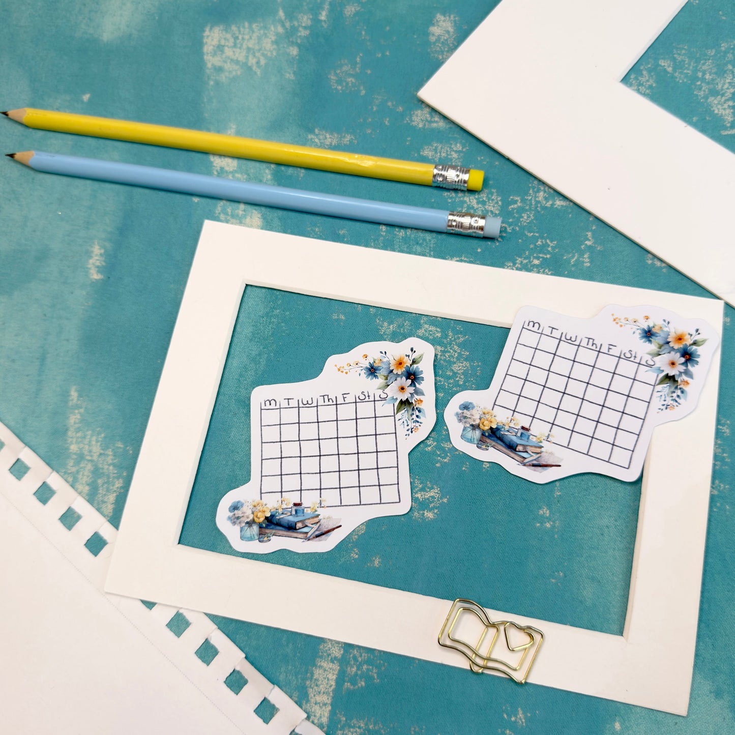 Garden Letters Blank Calendar Stickers Spring Planner Essentials