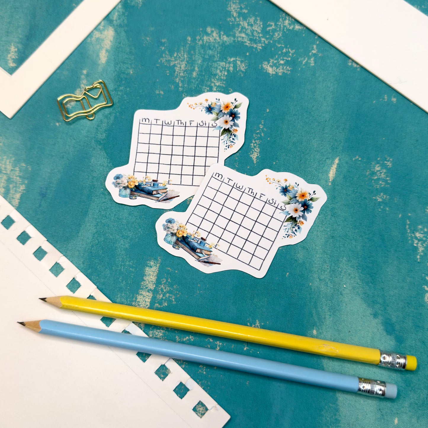 Garden Letters Blank Calendar Stickers Spring Planner Essentials