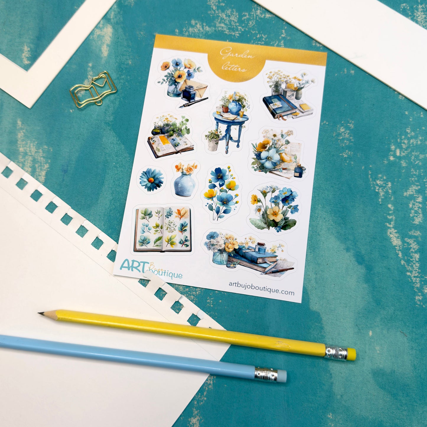 Garden Letters Decorative Sticker Sheet