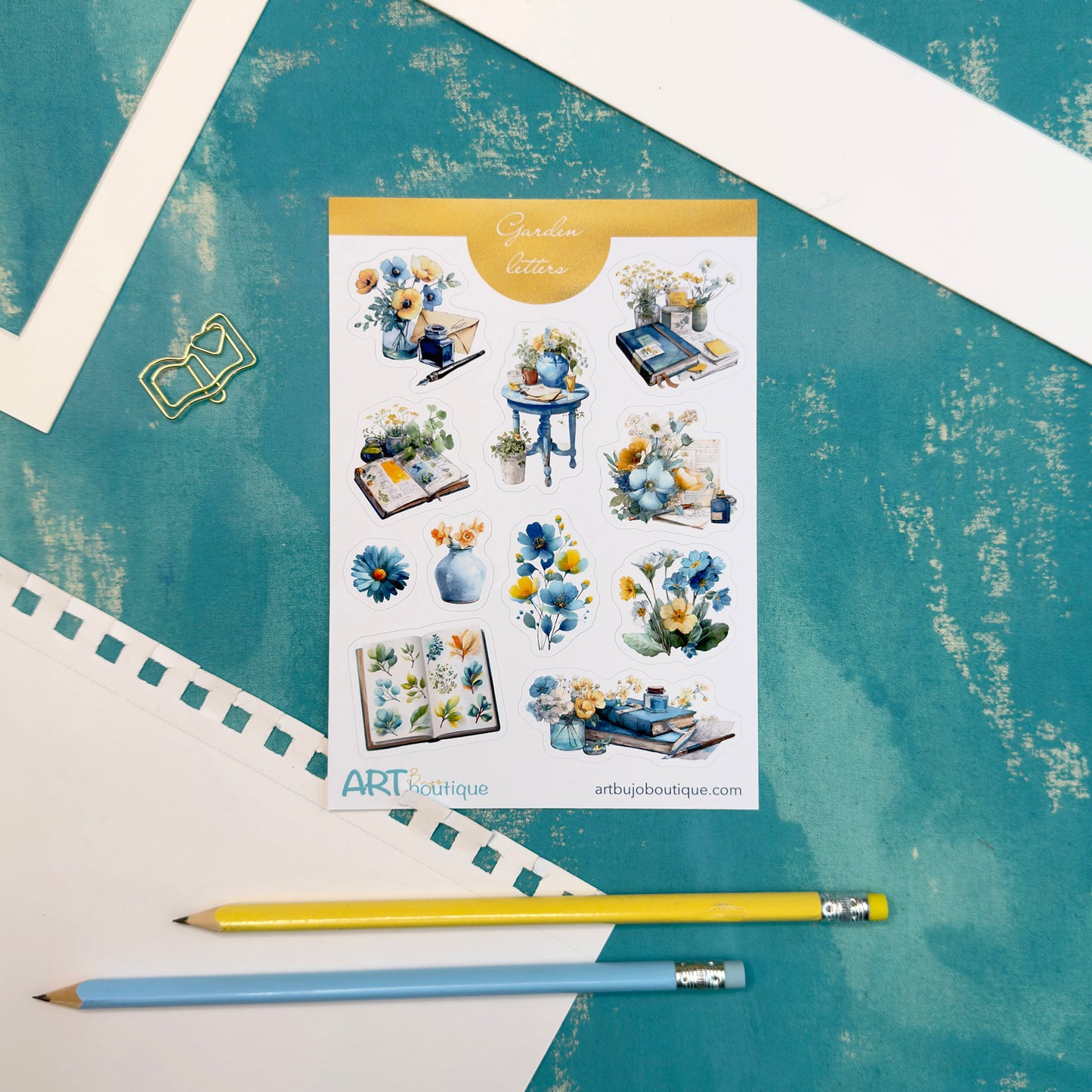 Garden Letters Decorative Sticker Sheet