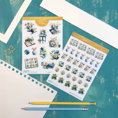 Garden Letters Mini Icons Floral Spring Stickers