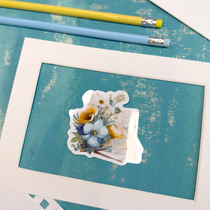 Garden Letters Spring Floral Vinyl Sticker