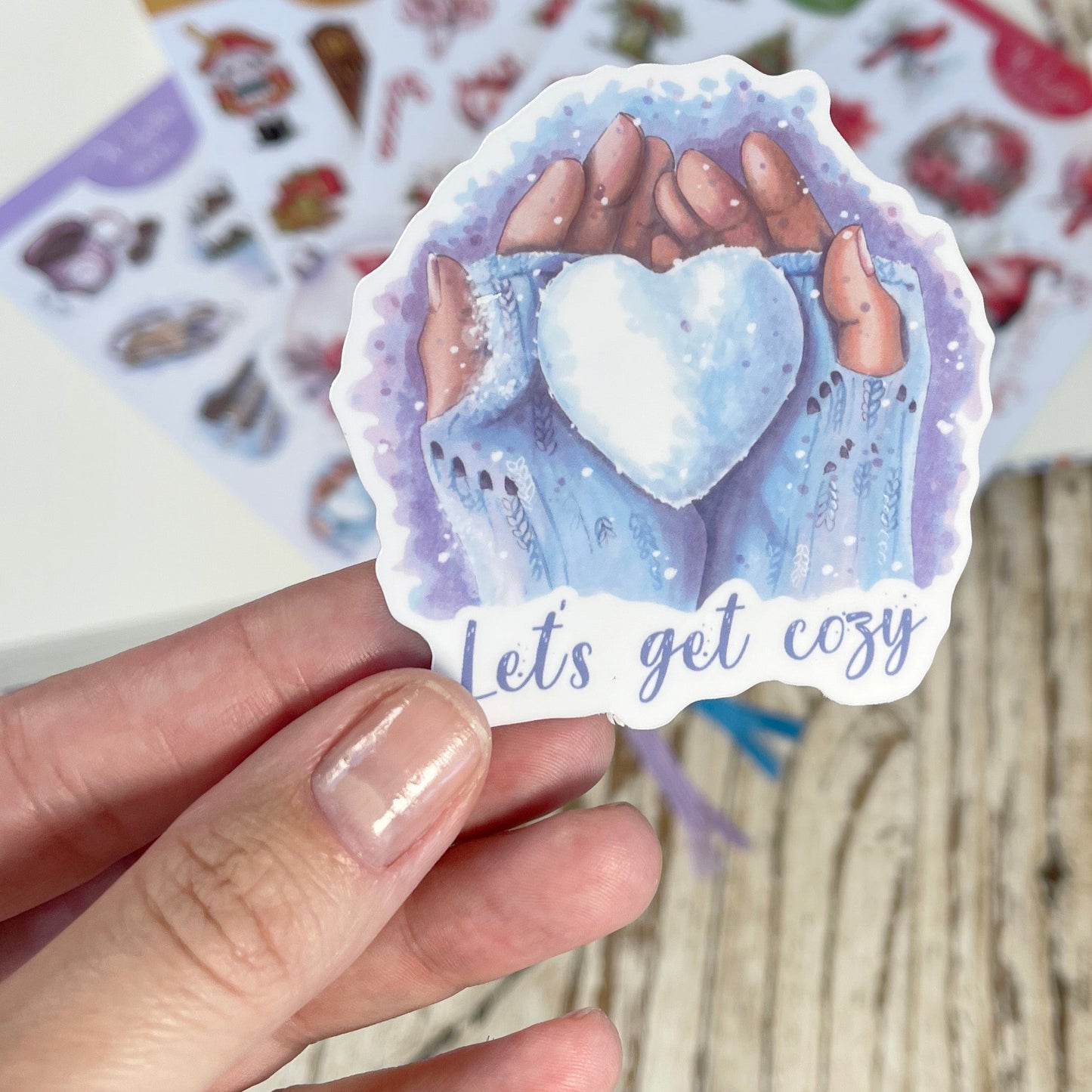 Let's get Cozy vinyl sticker