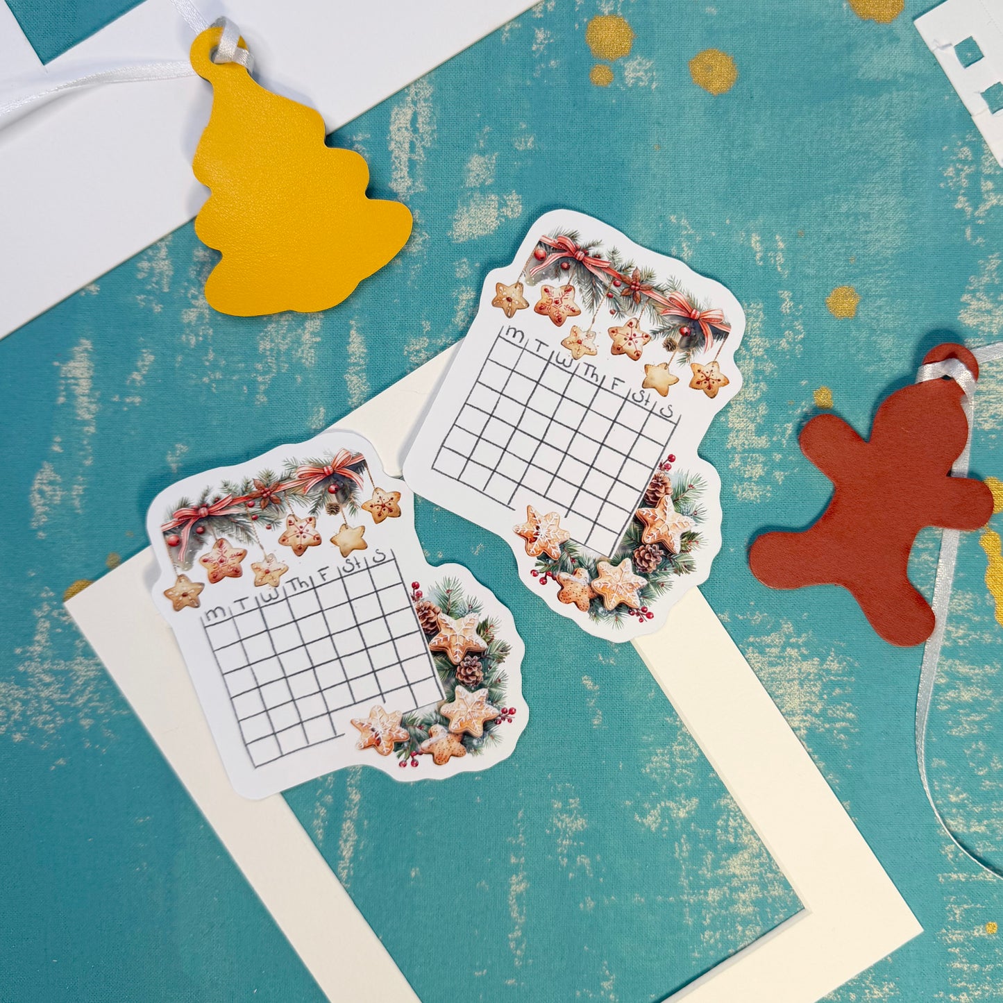 Gingerbreead Dreams Blank Calendar Stickers Set of 2
