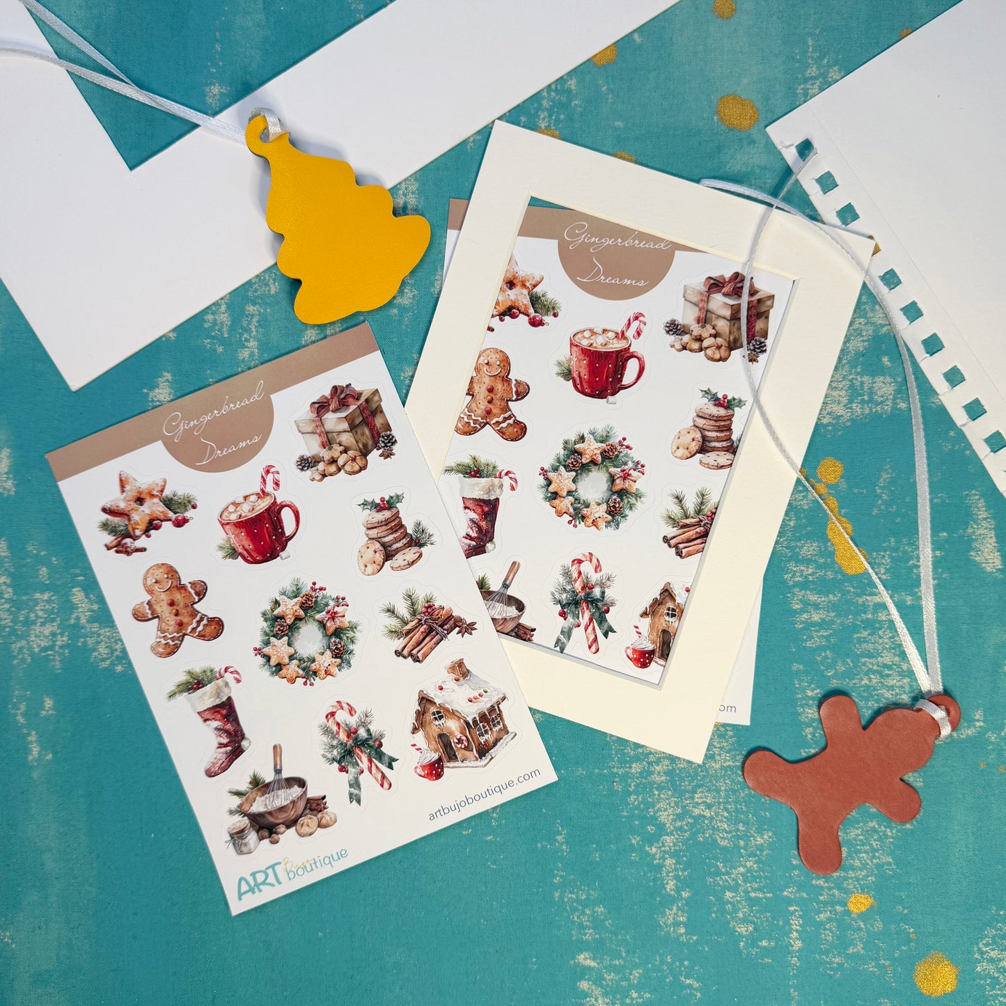Gingerbread Dreams Decorative Sticker Sheet