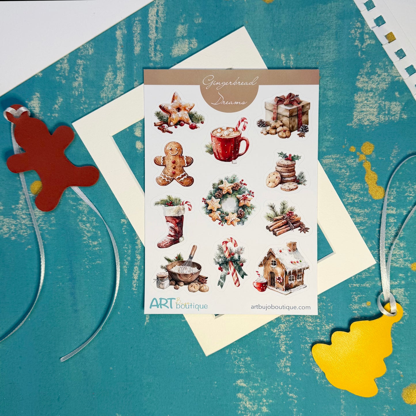 Gingerbread Dreams Decorative Sticker Sheet