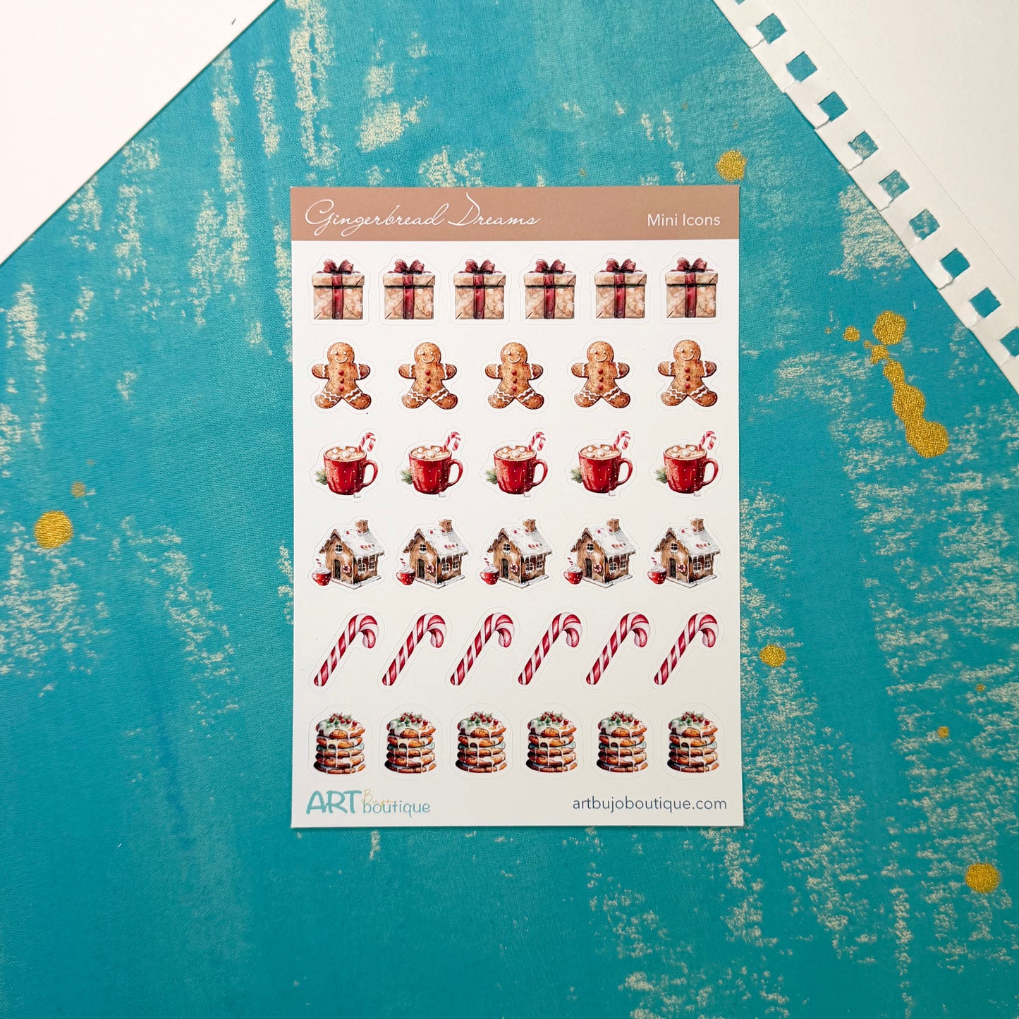 Gingerbread Dreams Mini Icons Sheet