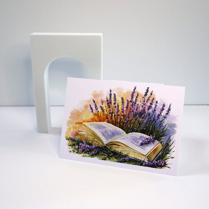 Golden Hour Lavener Landscape Greeting Card