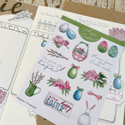 Easter bujo sticker set Cute bunny stickers