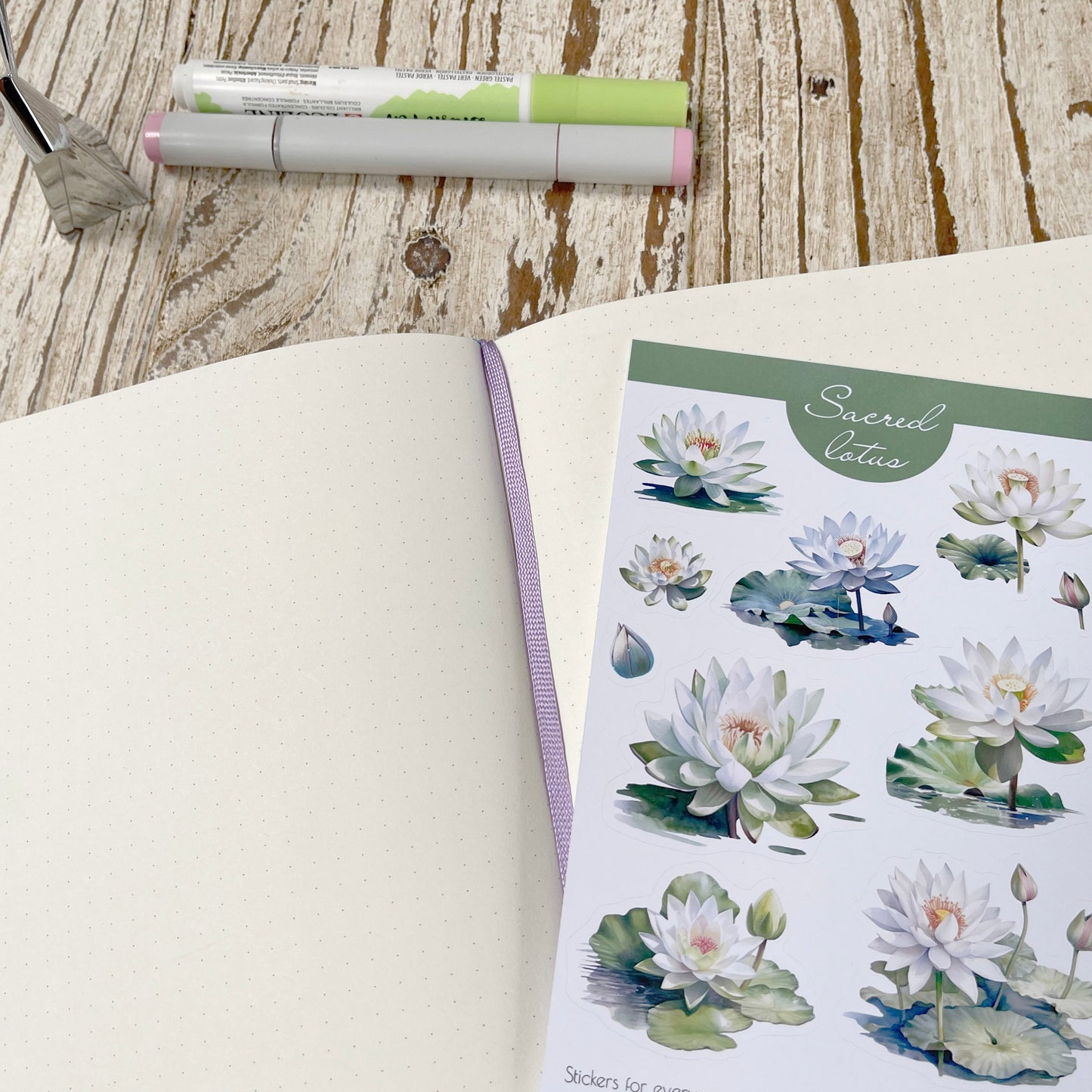 Heilige Lotus bloemstickerset