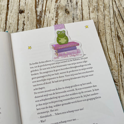 One More Chapter cute magnetic bookmark, bookish gift, book lover gift, cute bookmark, cute frog