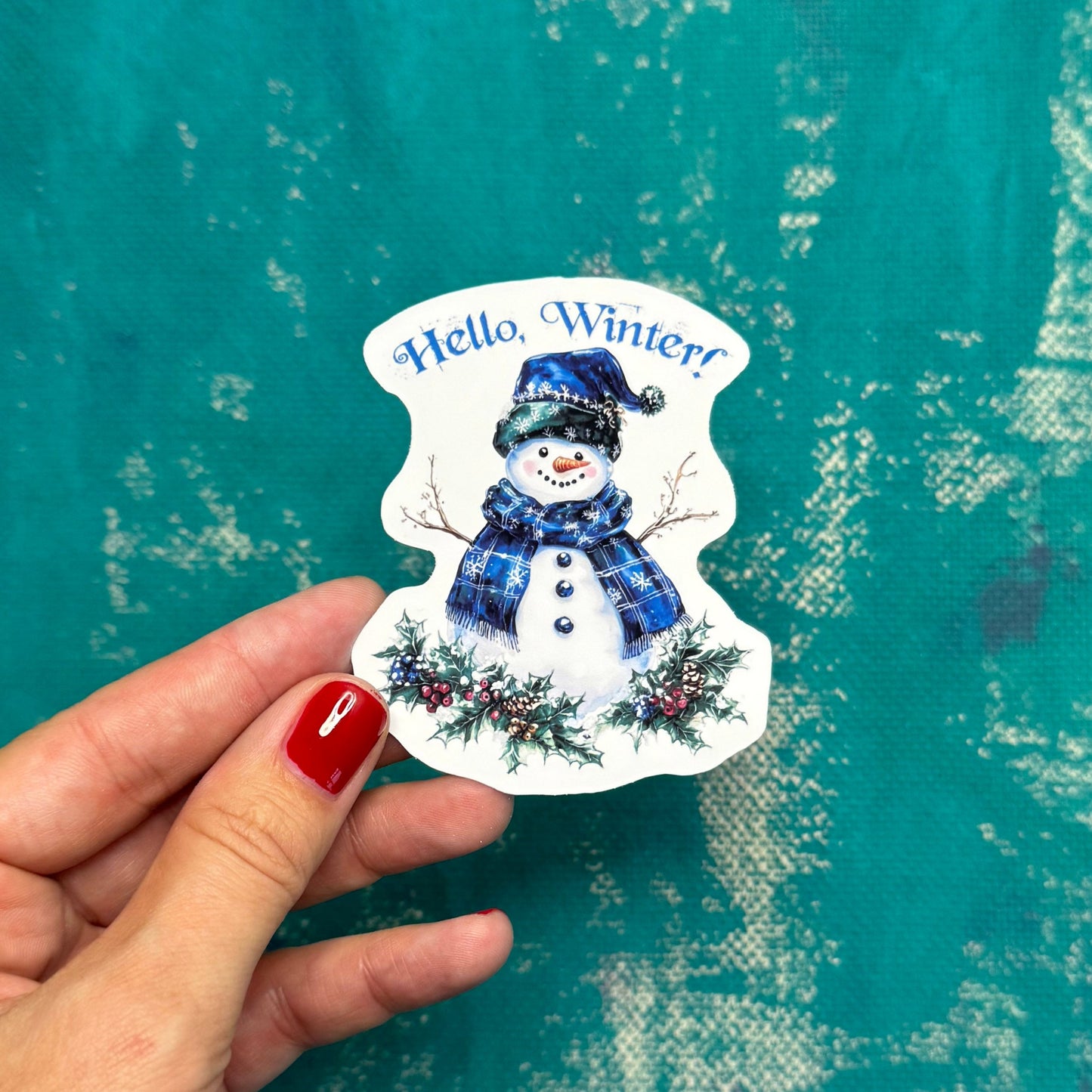 Hello, Winter vinyl sticker