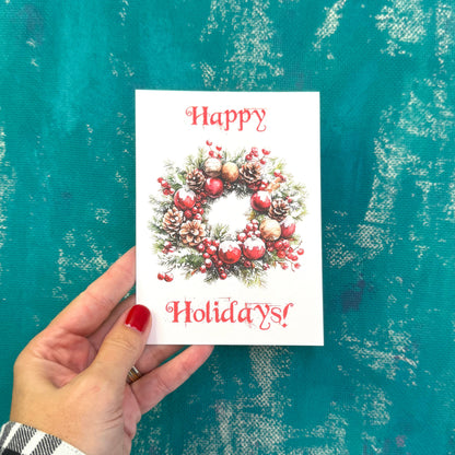 Happy Holidays Winter Postcard