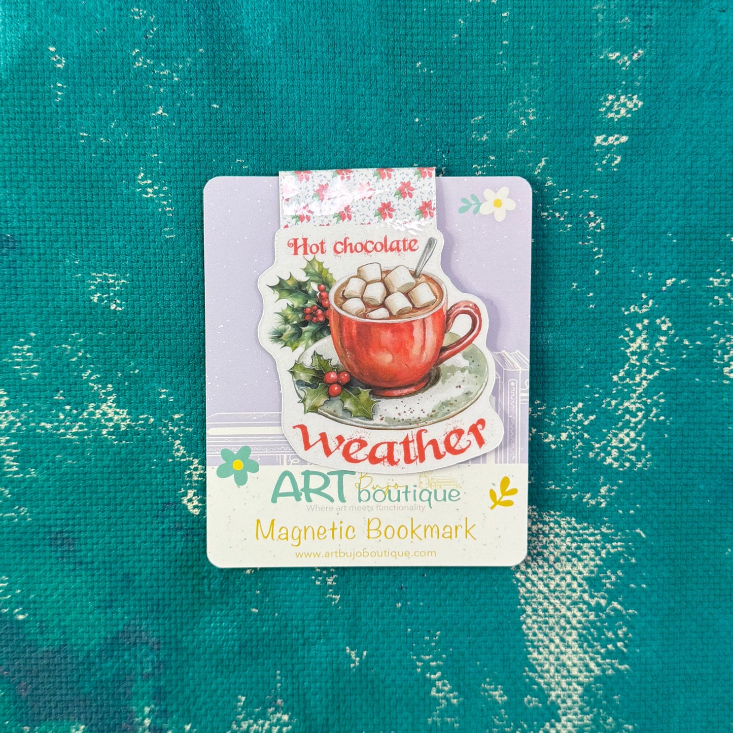 Hot Chocolate Weather magnetic bookmark