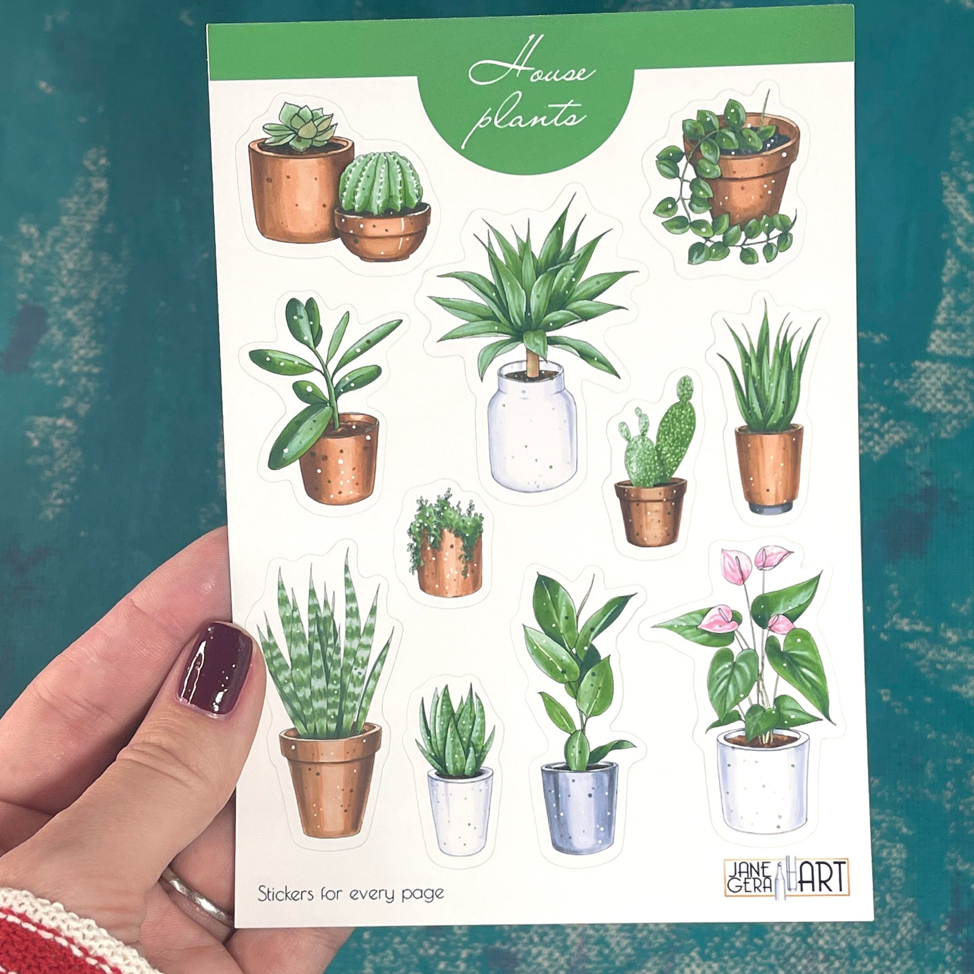 succulent plant stickers House Plants Sticker Sheet – Art Bujo Boutique