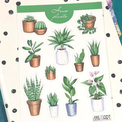 House Plants stickers Succulent and Cactus bujo stickers, bujo stickers, planner stickers