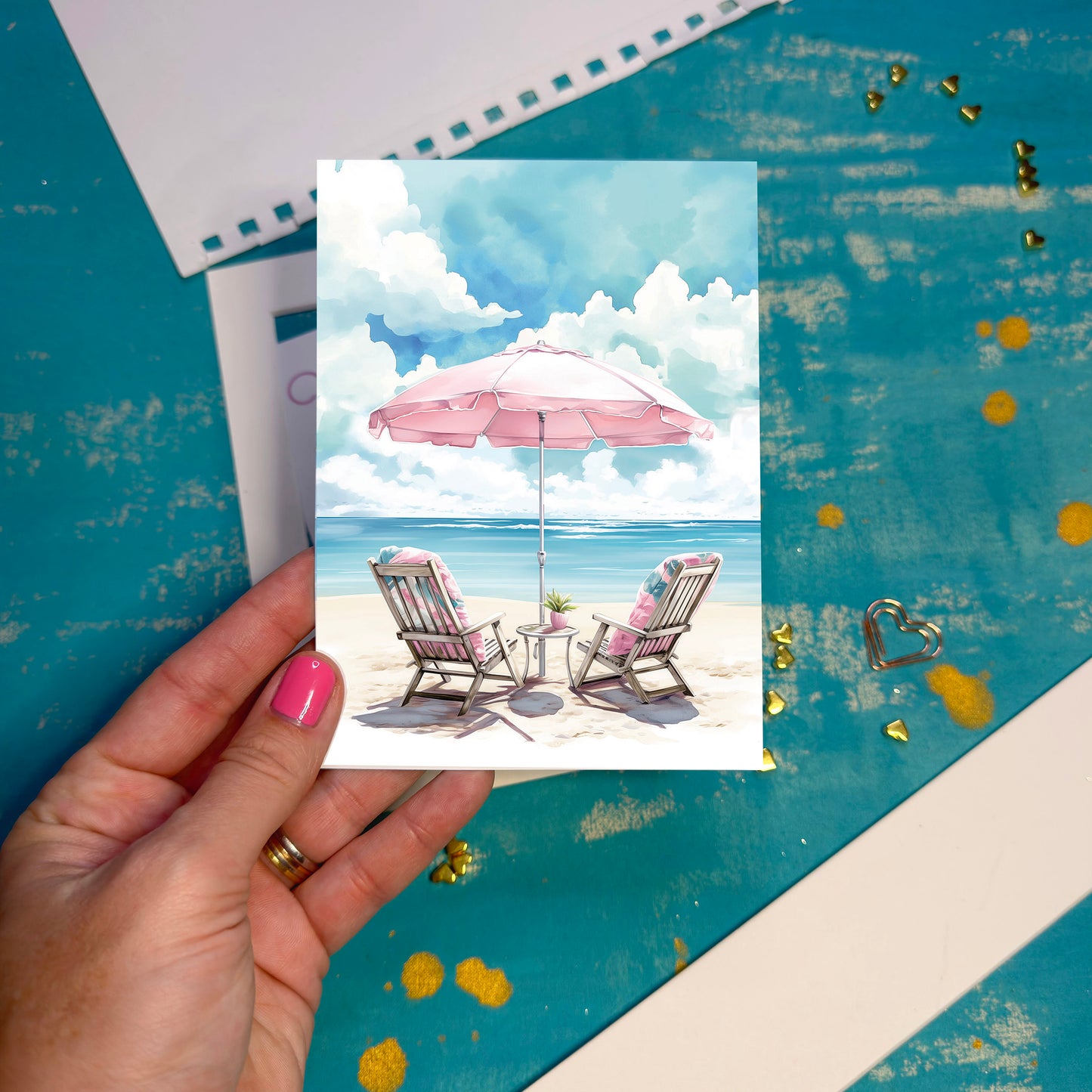 Journey for Two Greeting Card Romantic Art Card