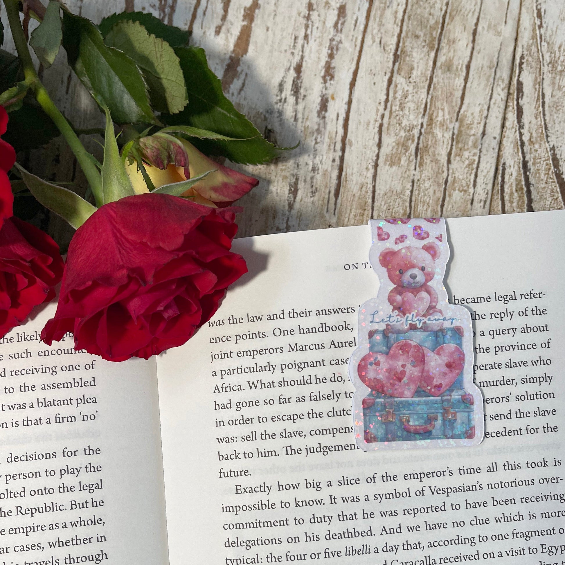 Valentines Day bookmark, magnetic bookmark