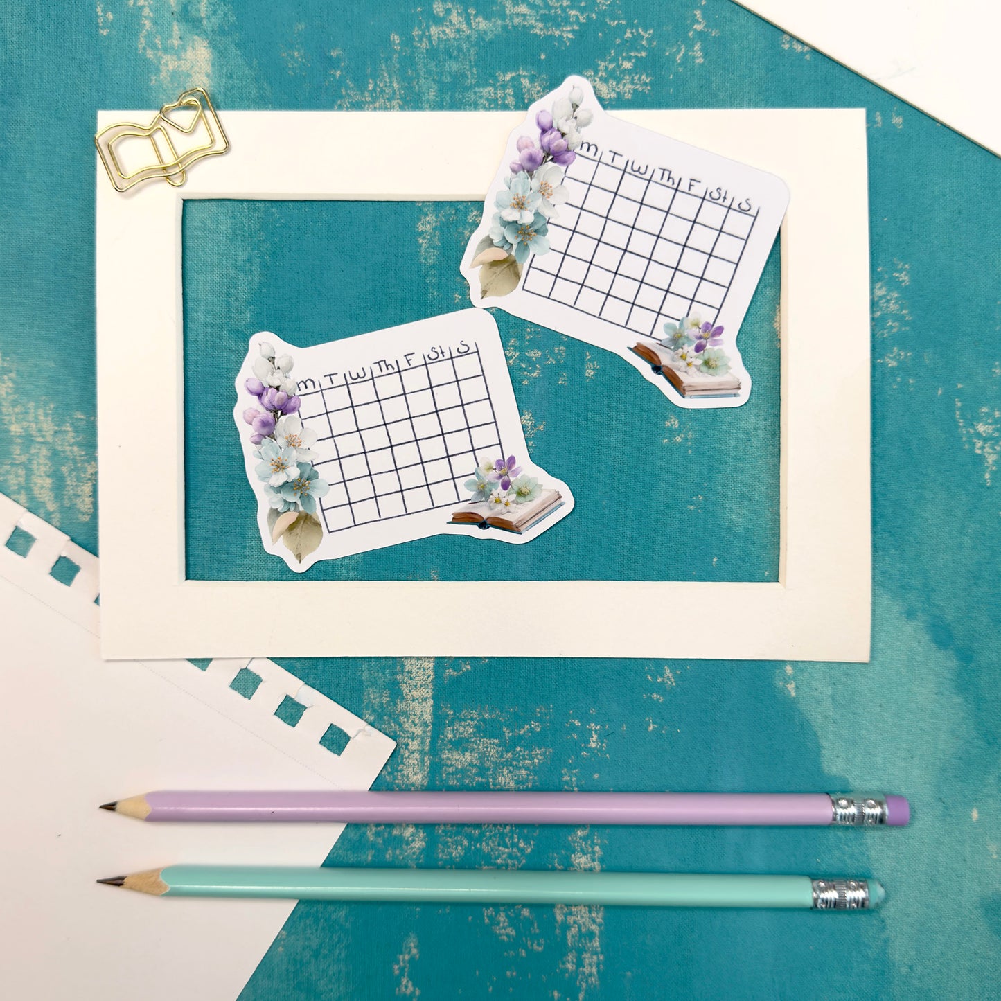 Light Days Blank Calendar Stickers Spring Planner Essentials