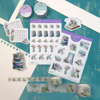Light Days Planner Decorative Set - Stickers, Washi & Vinyls for Spring Journaling