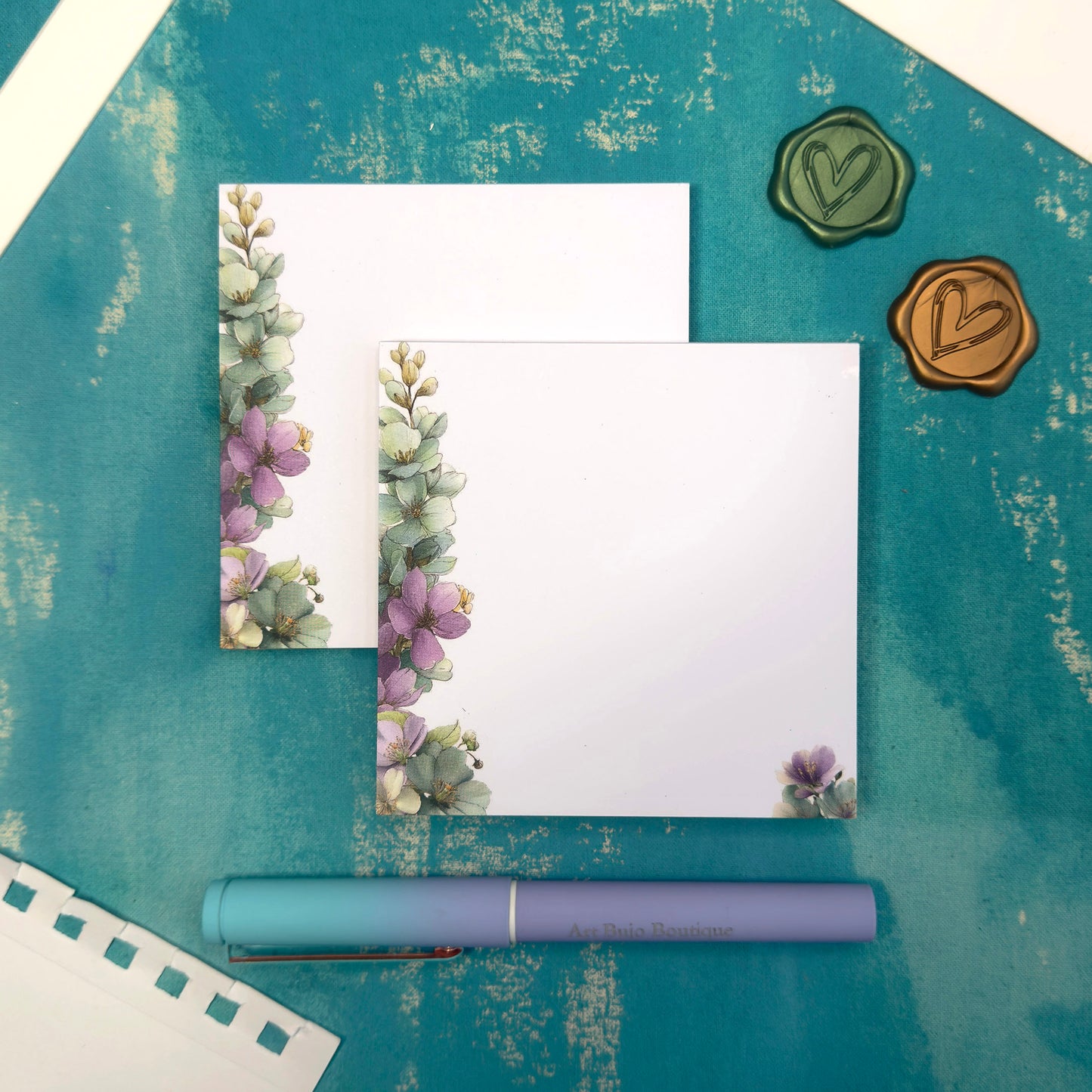 Light Days Square Notepad – 10x10 cm Floral Spring Stationery