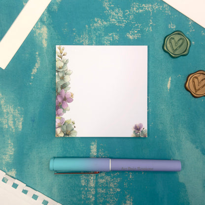 Light Days Square Notepad – 10x10 cm Floral Spring Stationery