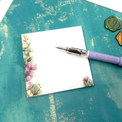 Light Days Square Notepad – 10x10 cm Floral Spring Stationery