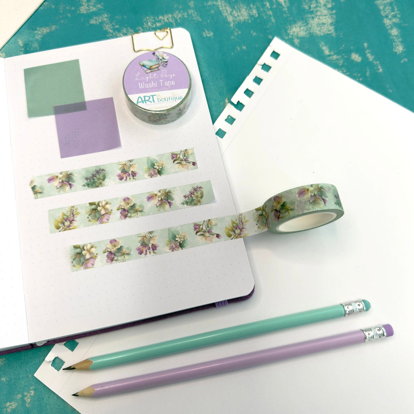 Light Days Washi Tape 15 mm - Floral Spring Washi Tape