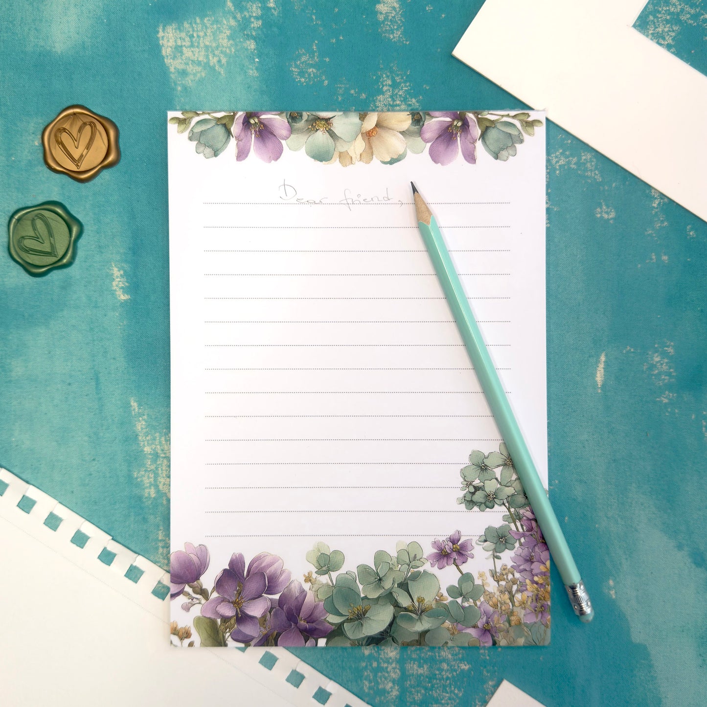Light Days A5 Lined Notepad - Spring Floral Letter Pad