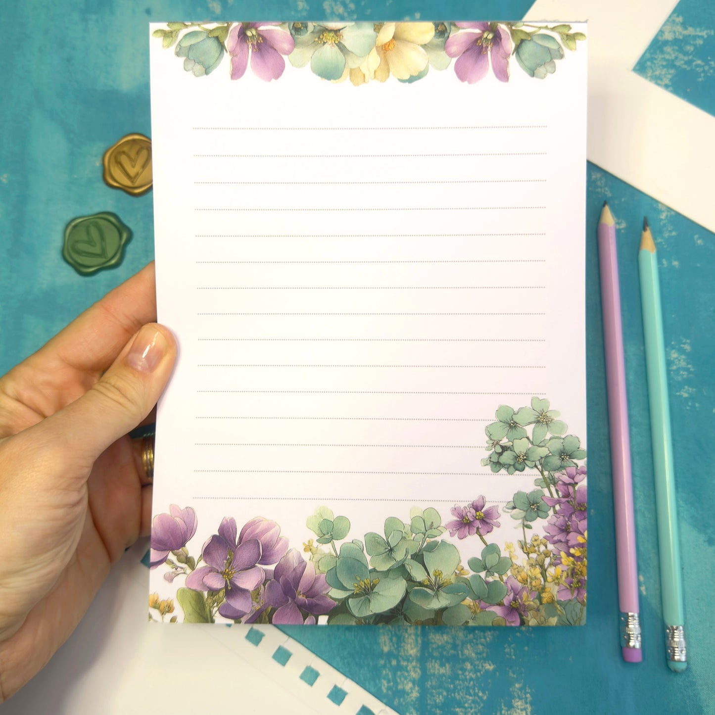 Light Days A5 Lined Notepad - Spring Floral Letter Pad