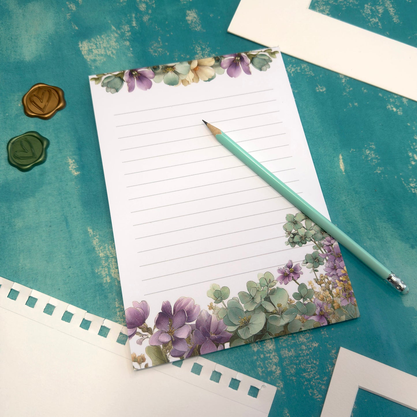 Light Days A5 Lined Notepad - Spring Floral Letter Pad