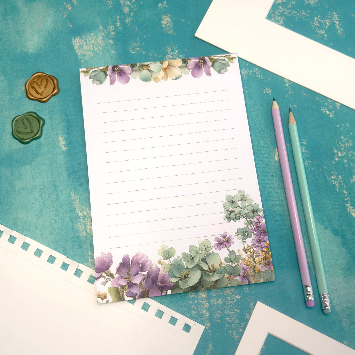 Light Days A5 Lined Notepad - Spring Floral Letter Pad