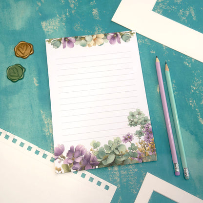 Light Days A5 Lined Notepad - Spring Floral Letter Pad