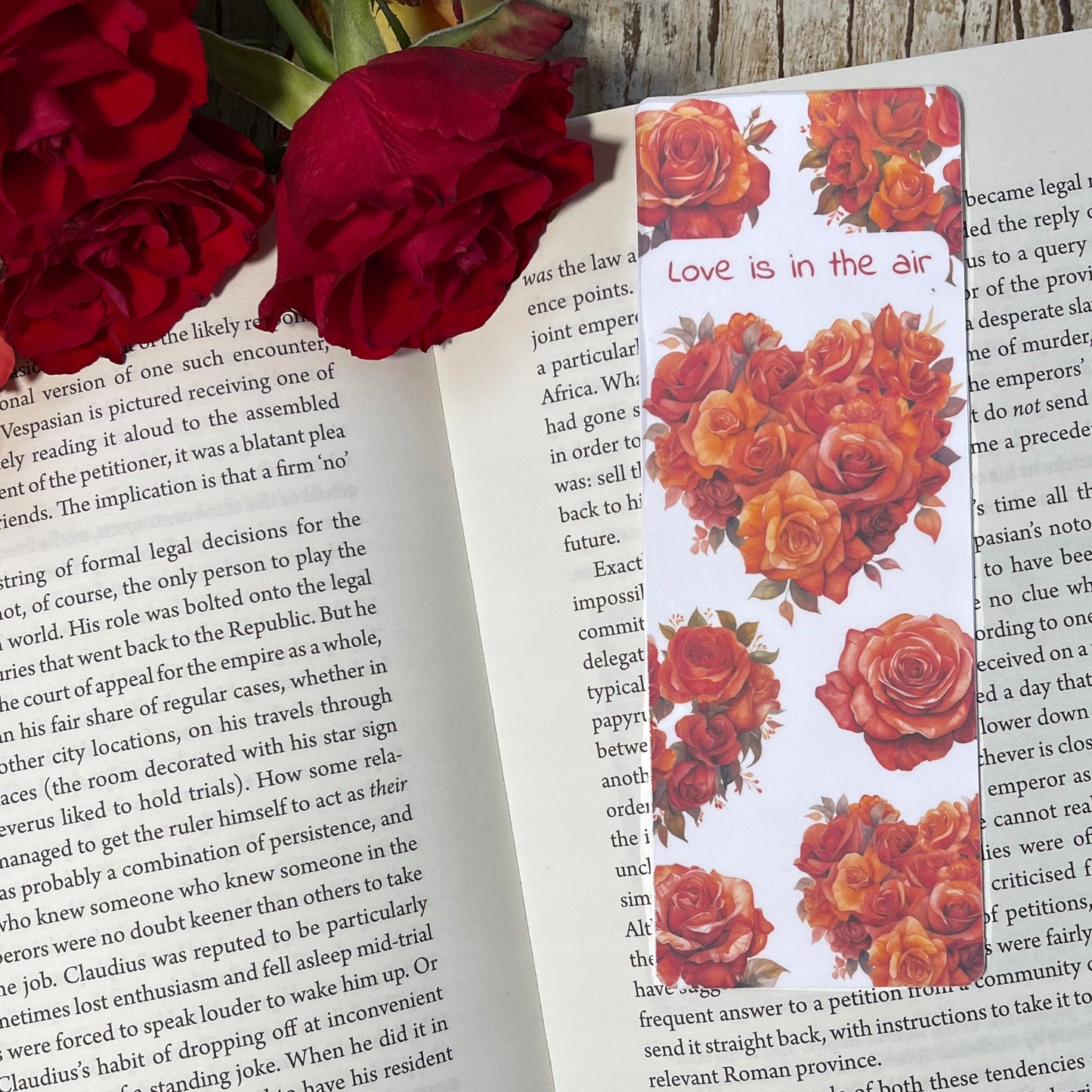 Love is in the air bookmark Valentine's Day Bookmark