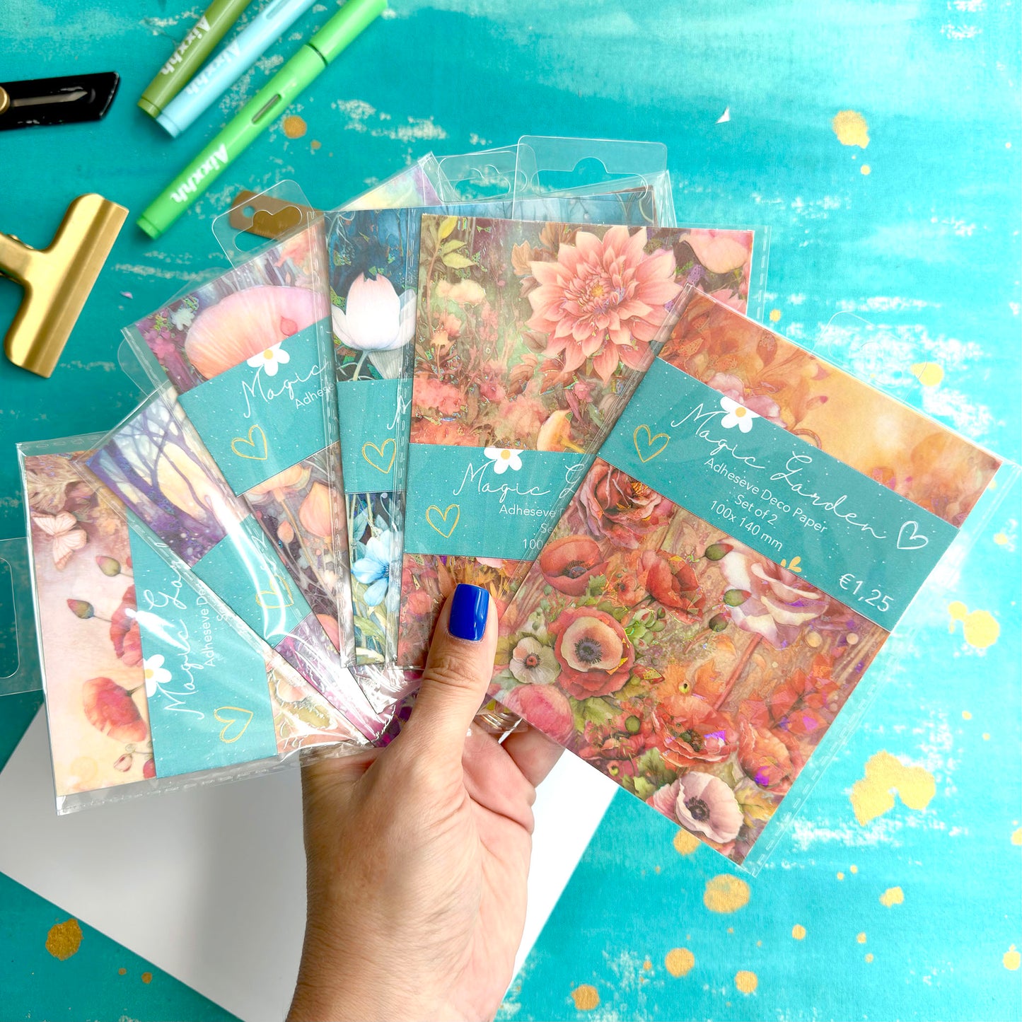 Magic Garden Washi Decorative Papers Set of 2 Sheets